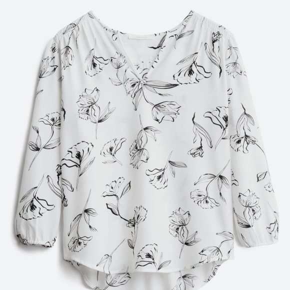 like NEW FUN2FUN Split Neck Floral Blouse - Picture 1 of 7